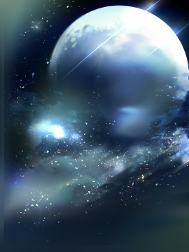 背景イラスト 星降る夜月に照らされて Pandorapartyproject