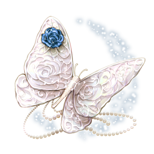 蒼い銀蝶の髪飾り Pandorapartyproject
