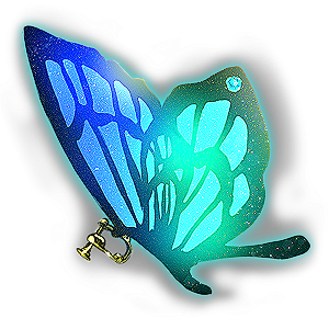 思い出の 夜光蝶のイヤリング Pandorapartyproject